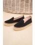 Manebi Велурени еспадрили Double Sole Espadrilles в черно с платформа K 1.0 D0 - Pepit.bg