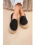 Manebi Велурени еспадрили Double Sole Espadrilles в черно с платформа K 1.0 D0 - Pepit.bg