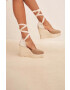 Manebi Велурени еспадрили Heart-Shaped Wedge Espadrilles в кафяво W 1.9 WH - Pepit.bg