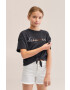 Mango Kids Детска памучна тениска Dreamer - Pepit.bg