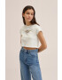 Mango Kids Детска памучна тениска Fly - Pepit.bg