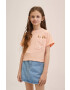 Mango Kids Детска памучна тениска Garden - Pepit.bg