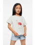 Mango Kids Детска памучна тениска Parrot - Pepit.bg