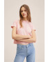 Mango Kids Детска памучна тениска Pink - Pepit.bg