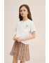 Mango Kids Детска памучна тениска World - Pepit.bg