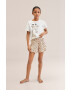 Mango Kids Детска пижама Girafa - Pepit.bg