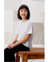 Mango Kids Детска тениска Lines 110-164 cm - Pepit.bg