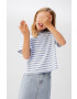 Mango Kids Детска тениска Lines 110-164 cm - Pepit.bg