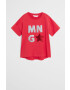 Mango Kids Детска тениска Mnglove 110-164 cm - Pepit.bg