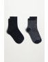 Mango Kids Детски чорапи BLACK (2 чифта) - Pepit.bg