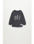 Mango Kids Детски памучен суичър Hi - Pepit.bg