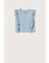 Mango Kids Детски памучен топ Preppy - Pepit.bg