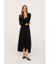 Mango Рокля Ice 2 в черно среднодълъг модел със стандартна кройка - Pepit.bg