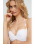 Max Mara Beachwear Горнище на бански в бяло с подплатени чашки - Pepit.bg