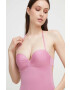 Max Mara Beachwear Цял бански в розово с подплатена чашка - Pepit.bg