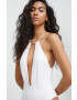 Max Mara Beachwear Цял бански в бяло с мека чашка - Pepit.bg