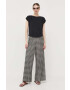 Max Mara Leisure Ленена тениска в бежово - Pepit.bg