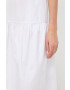 Max Mara Leisure Рокля в бяло среднодълъг модел разкроен модел - Pepit.bg