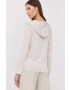 Max Mara Leisure Суичър в бежово с качулка с изчистен дизайн - Pepit.bg