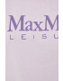 Max Mara Leisure Суичър в лилаво с качулка с принт - Pepit.bg