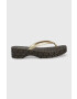 MICHAEL Michael Kors Джапанки Lilo Flip Flop дамски в кафяво със скосена платформа - Pepit.bg
