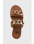 MICHAEL Michael Kors Кожени чехли Scarlett Double Band дамски в кафяво - Pepit.bg