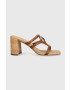 MICHAEL Michael Kors Кожени чехли Hampton в кафяво с висок ток 40S3HMMS1L - Pepit.bg