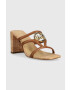 MICHAEL Michael Kors Кожени чехли Hampton в кафяво с висок ток 40S3HMMS1L - Pepit.bg