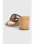 MICHAEL Michael Kors Кожени чехли Hampton в кафяво с висок ток 40S3HMMS1L - Pepit.bg