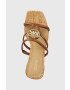 MICHAEL Michael Kors Кожени чехли Hampton в кафяво с висок ток 40S3HMMS1L - Pepit.bg