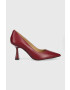 MICHAEL Michael Kors Кожени обувки с висок ток Clara в бордо 40F3CLMP1L - Pepit.bg