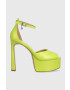 MICHAEL Michael Kors Кожени сандали Martina в зелено 40S3MTHP1L - Pepit.bg