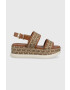 MICHAEL Michael Kors Сандали Presley Platform Sandal дамски в кафяво с платформа - Pepit.bg
