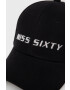 Miss Sixty Памучна шапка в черно с апликация - Pepit.bg
