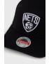 Mitchell&Ness Шапка с козирка с вълна Brooklyn Nets в черно с апликация - Pepit.bg