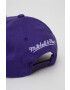 Mitchell&Ness Шапка с козирка с вълна Los Angeles Lakers в лилаво с апликация - Pepit.bg