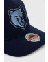 Mitchell&Ness Шапка с козирка с вълна Memphis Grizzlies в тъмносиньо с апликация - Pepit.bg