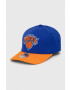 Mitchell&Ness Шапка с козирка с вълна New York Knicks в синьо с апликация - Pepit.bg