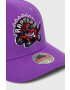 Mitchell&Ness Шапка с козирка с вълна Toronto Raptors в лилаво с апликация - Pepit.bg