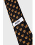 Moschino Копринена вратовръзка в черно - Pepit.bg