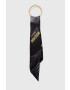 Moschino Копринено шалче в черно с десен - Pepit.bg