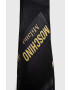 Moschino Копринено шалче в черно с десен - Pepit.bg