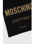Moschino Шал с вълна в черно с десен - Pepit.bg