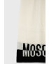 Moschino Шал с вълна в бяло с десен - Pepit.bg