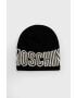 Moschino Шапка в черно с фина плетка от вълна - Pepit.bg