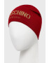 Moschino Шапка в червено с фина плетка - Pepit.bg