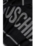Moschino Вълнен шал в черно с десен - Pepit.bg