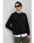Mustang Памучен суичър Style Ben Crewneck в черно с принт - Pepit.bg