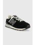 New Balance Кожени маратонки U574bk2 в черно - Pepit.bg