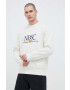 New Balance Памучен суичър в бежово с принт - Pepit.bg